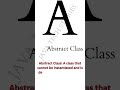 Abstract Class in Java