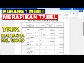 Cara Merapikan Tabel Microsoft Word Secara Otomatis