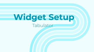 Widget Setup: Tabulator