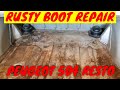 HOW TO FIX A RUSTY BOOT | Surface Rust Treatment | Peugeot 504 Restoration (Episode 3)