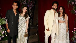 Rohit Dhawan With Wife \u0026 Varun Dhawan With natasha dalal at Kunal rawal wedding bash