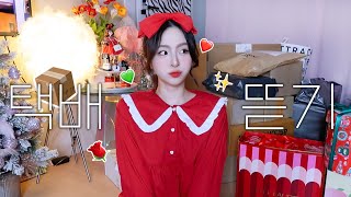 같이 택배 뜯쟈!! 📦❤️🛒 크리스마스 집꾸미기🎄 / 블링블링 연말룩 / 화장품 언박싱✨