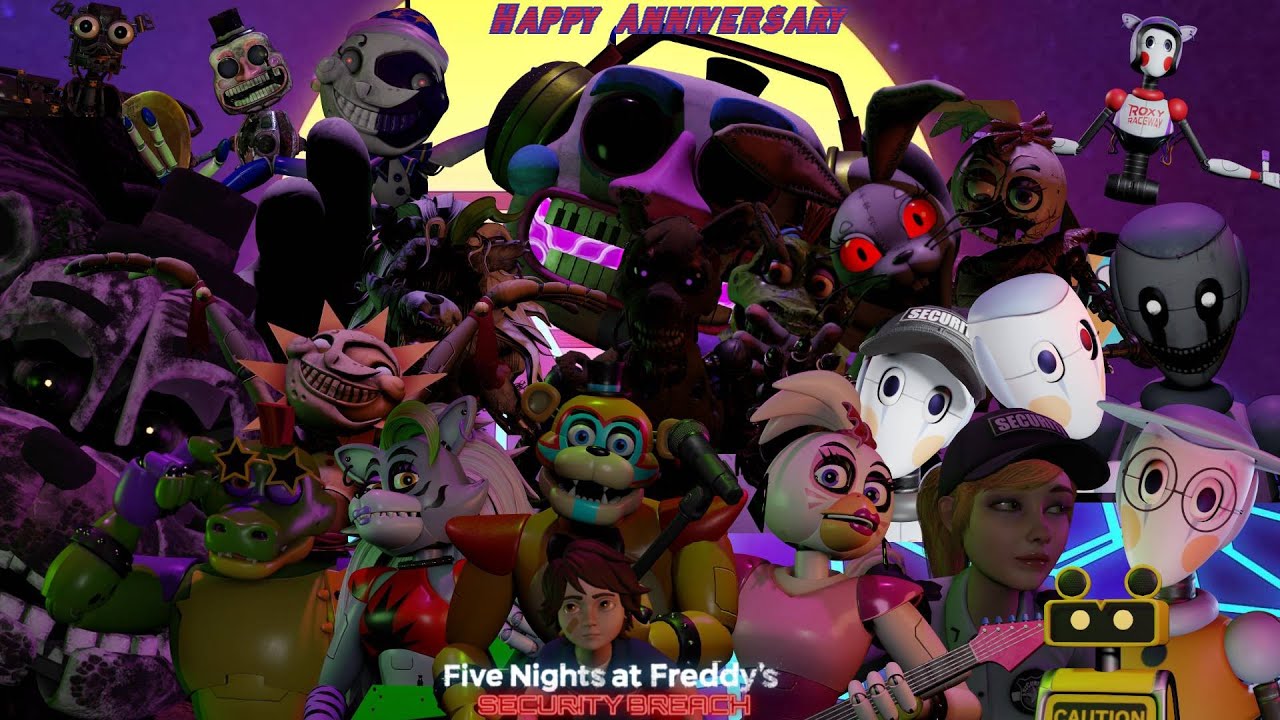 Happy Anniversary Fnaf Security Breach Poster - YouTube