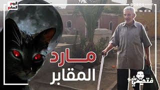 ظهرله مارد على شكل قطة سوداء.. عم عاشور كفيف معتزل البشر ومعتكف فى المقابر من 33 سنة