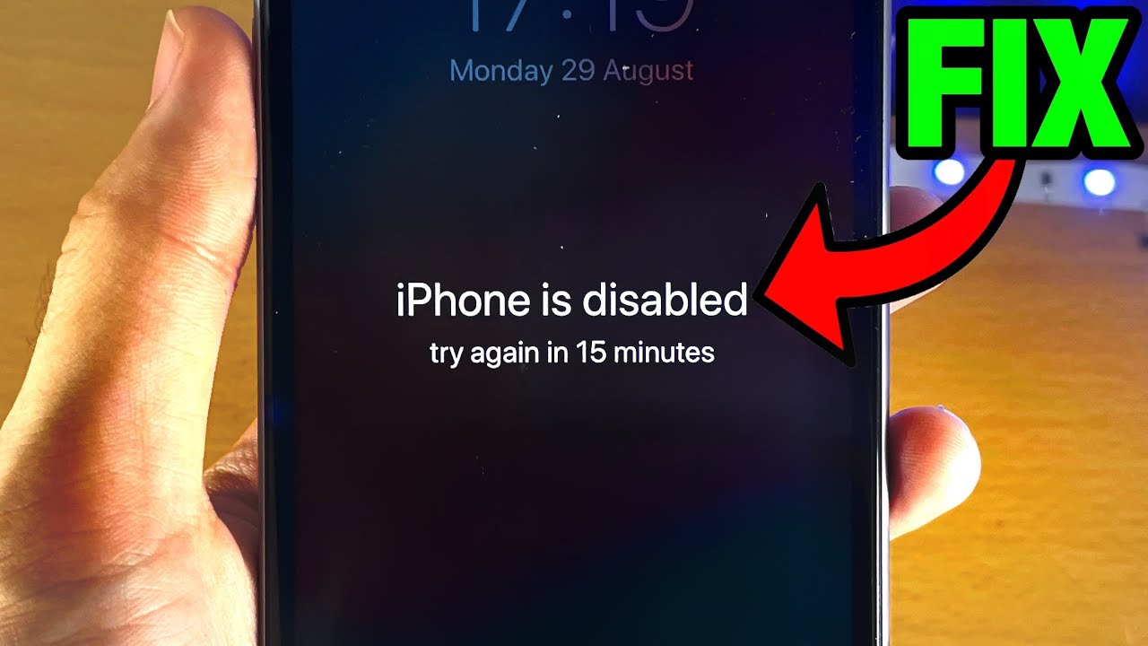 IPhone Is Disabled Try Again In 15 Minutes SOLVED - YouTube