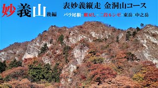 表妙義縦走後編 金洞山コース （バラ尾根/鷹戻し/2段ルンゼ/東岳/中ノ岳）