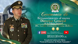 Ceremonia de Reconocimiento al nuevo director general de la Policía Nacional