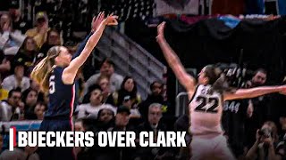 Paige Bueckers nails a 3 OVER Caitlin Clark 😱 | NCAA Final Four | ESPN College B