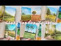 mini gouache sketchbook tour! 🌳🍃 green landscapes