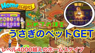 ホームスケイプのラビットシーズンイベント！ペット（うさぎ）欲しさに初めて課金してしまった！Homescapes