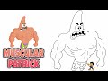 HOW TO DRAW MUSCULAR PATRICK #drawingvideo #patrickstar #drawingtutorial 