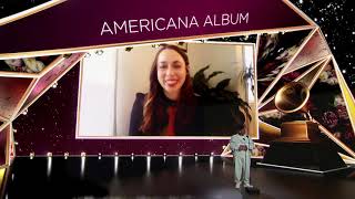 Sarah Jarosz Wins Best Americana Album | 2021 GRAMMY Awards Show Acceptance Speech