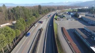 Luftaufnahme Baustelle A1/A13 Rheineck - St. Margrethen