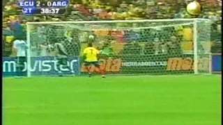 Los goles de Ecuador en el partido contra Argentina