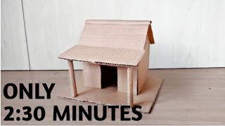 make a small cardboard house | How to make a house by cardboard | The Crafts Crew