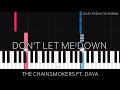 The Chainsmokers ft. Daya - Don't Let Me Down (Easy Piano Tutorial)