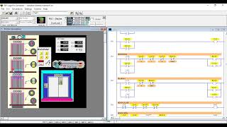 Elevator (Lift for four floor) Exercise on LogixPro Simulator