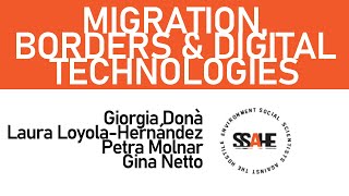 Migration, borders and digital technologies - SSAHE webinar