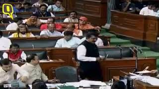 A member of Indian assembly taking oath on sindhi