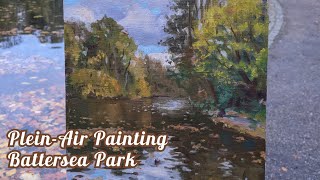 Painting Nature in Battersea Park. Plein-Air Oil Painting Tutorial