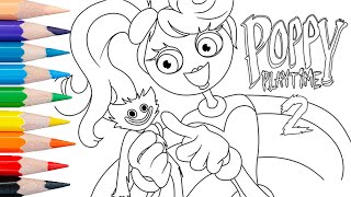 Poppy Playtime 2 Coloring Page | Mommy Long Legs Coloring Page | Huggy Wuggy Coloring Page