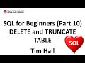 SQL for Beginners (Part 10) : The DELETE and TRUNCATE TABLE Statements