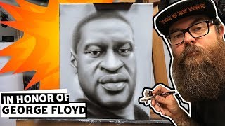 George Floyd Airbrush Portrait by Jon Chase