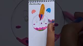 #how to easy Donut🍩 drawing #donut drawing #unicorn donut drawing #trending #shorts #art #satisfying