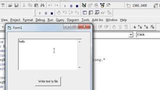How to write in Notepad using VB6.0
