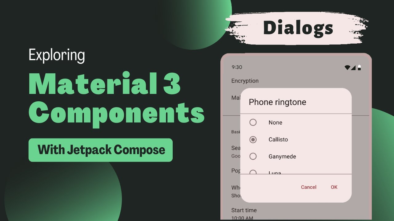 Dialog | Exploring Material Design 3 Components | Jetpack Compose ...