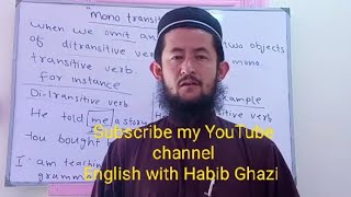 Verb || Mono transitive verb|| English with Habib Ghazi