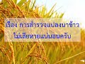 เรื่อง การสำรวจแปลงนาข้าวไม่เสียหายแน่นอนครับ