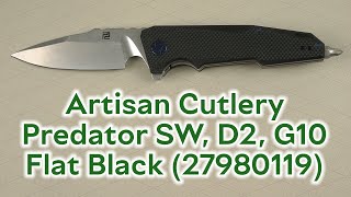 Розпаковка Artisan Cutlery Predator SW, D2, G10 Flat Black (27980119)