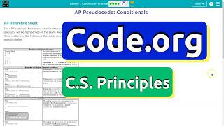 Code.org Lesson 7.8 Conditionals Practice | Answer Tutorial | Unit 4 CS Principles 2023