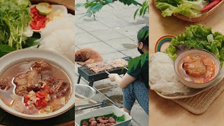 Tự làm bún chả truyền thống Hà Nội | Thịt nướng thơm mềm - Nước chấm hài hòa, chuẩn vị