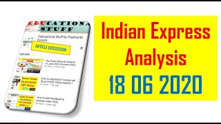 The Indian Express News paper 18 06 2020 | Wifi se Study karo