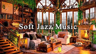 Soft Jazz Instrumental Music & Cozy Coffee Shop Ambience ☕ Relaxing Jazz Music f