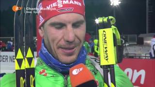 Khanty-2016. Peiffer, Schempp, Lesser after sprint+analysis of the race from Sven Fischer