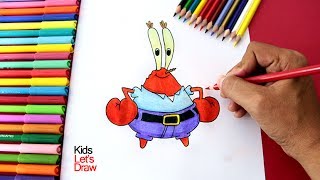 Cómo dibujar a Don Cangrejo (Bob Esponja) | How to draw Mr. Krabs (SpongeBob SquarePants)