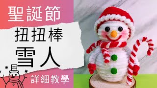 How to make Christmas Crafts with pipe cleaners |  Christmas Snowman | Pipe Cleaner Christmas DIY