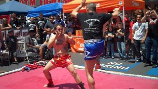 Muay Thai Kickboxing DEMO - Bryan Dobler x Jessie Magusen