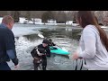 Springfield Township police officer rescues dog from icy pond, reunites him with family