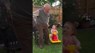 Look How The Baby Copies Grandpa