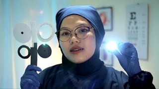 ASMR Eye Exam Roleplay Doctor ( Light Triggers, Latex Gloves, Whispering ) Personal Attention