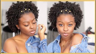 Super CUTE and SIMPLE short natural hairstyle