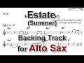 Estate (Summer) by Bruno Martino - Backing Track with Sheet Music for Alto Sax