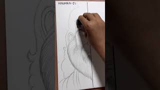 Hanuman ji half face drawing part 1 #drawing #pencildrawing #hnumanjihalffacedrawing