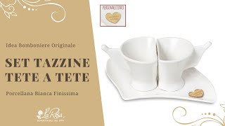 Bomboniere matrimonio Originali 2023-2024 Set tazzine da caffè Tete a tete