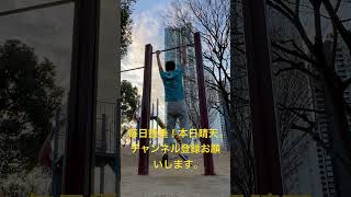 毎日懸垂！本日晴天。 チャンネル登録お願いします。　Why does Japanese 55 years oldman pull-ups everyday?  #懸垂　#天気