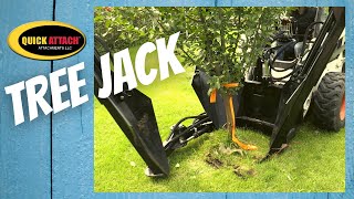 Quick Attach® Tree Jack™ Skid Steer Tree Spade Attachment in action